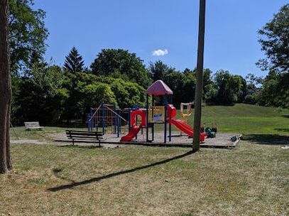 Small playground structure in Preston, Cambridge, Ontario