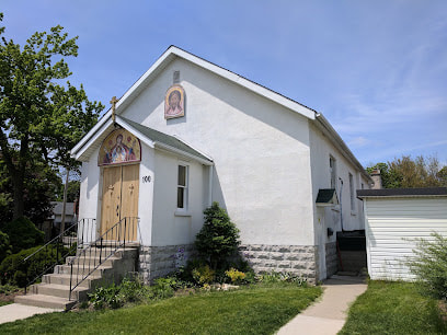 Small white exterior church in East Galt, Cambridge, Ontario